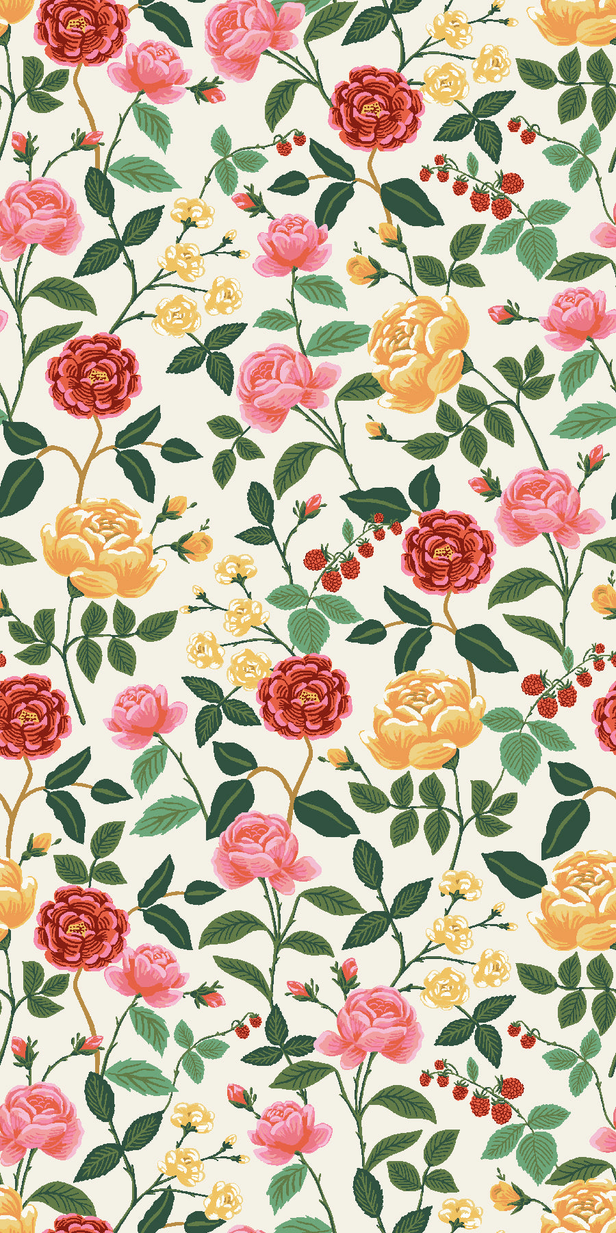 English Rose - Roses in Cream | Quilting Cotton