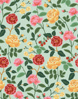 English Rose - Roses in Mint | Quilting Cotton