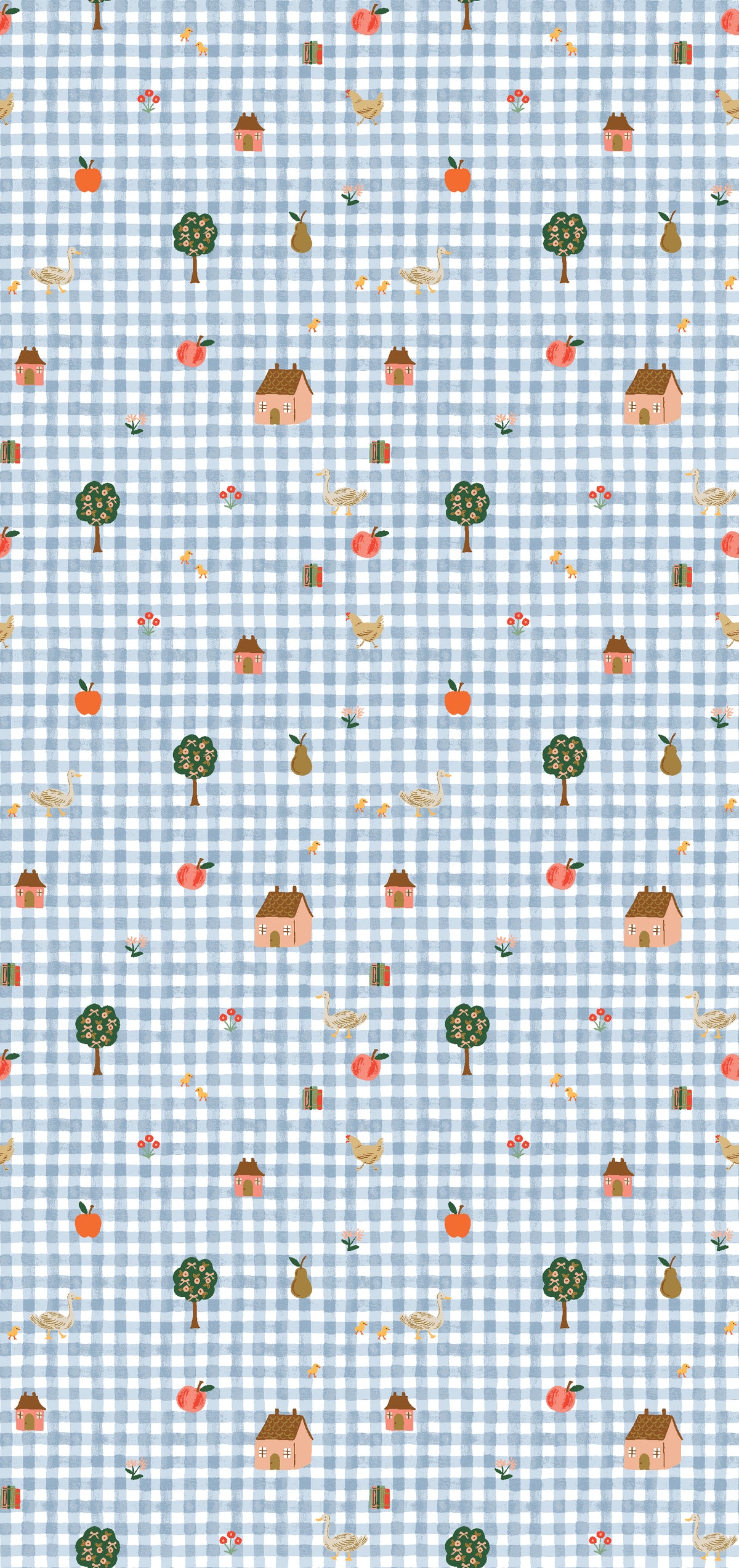 Home Sweet Home - Farmhouse Gingham in Blue | Quilting Cotton