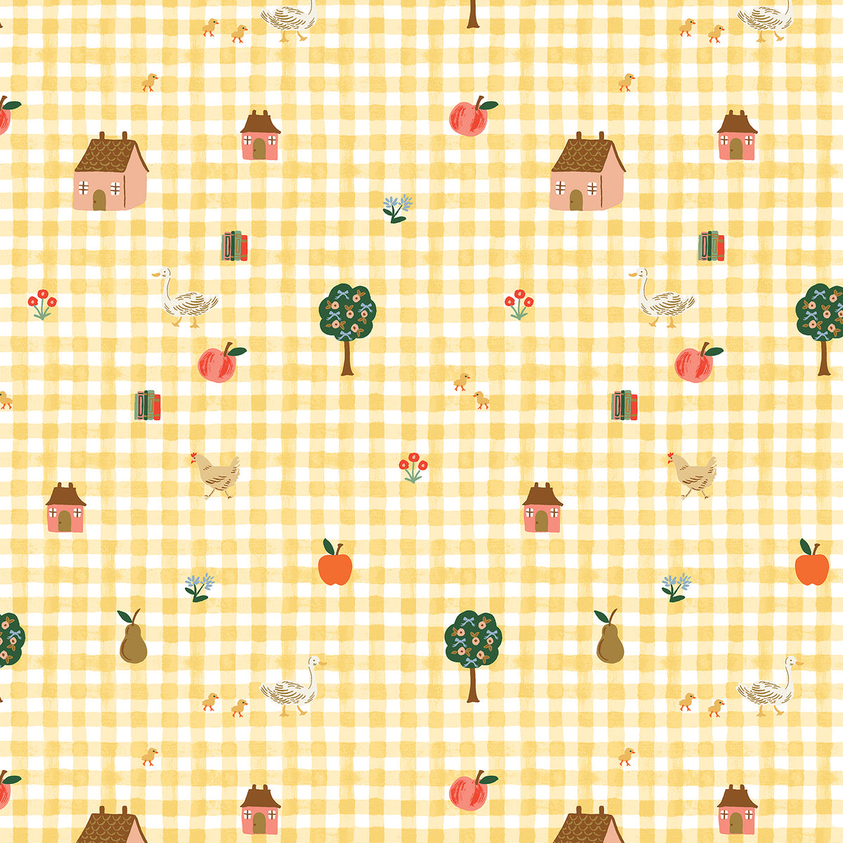 Home Sweet Home - Farmhouse Gingham in Butter | Quilting Cotton