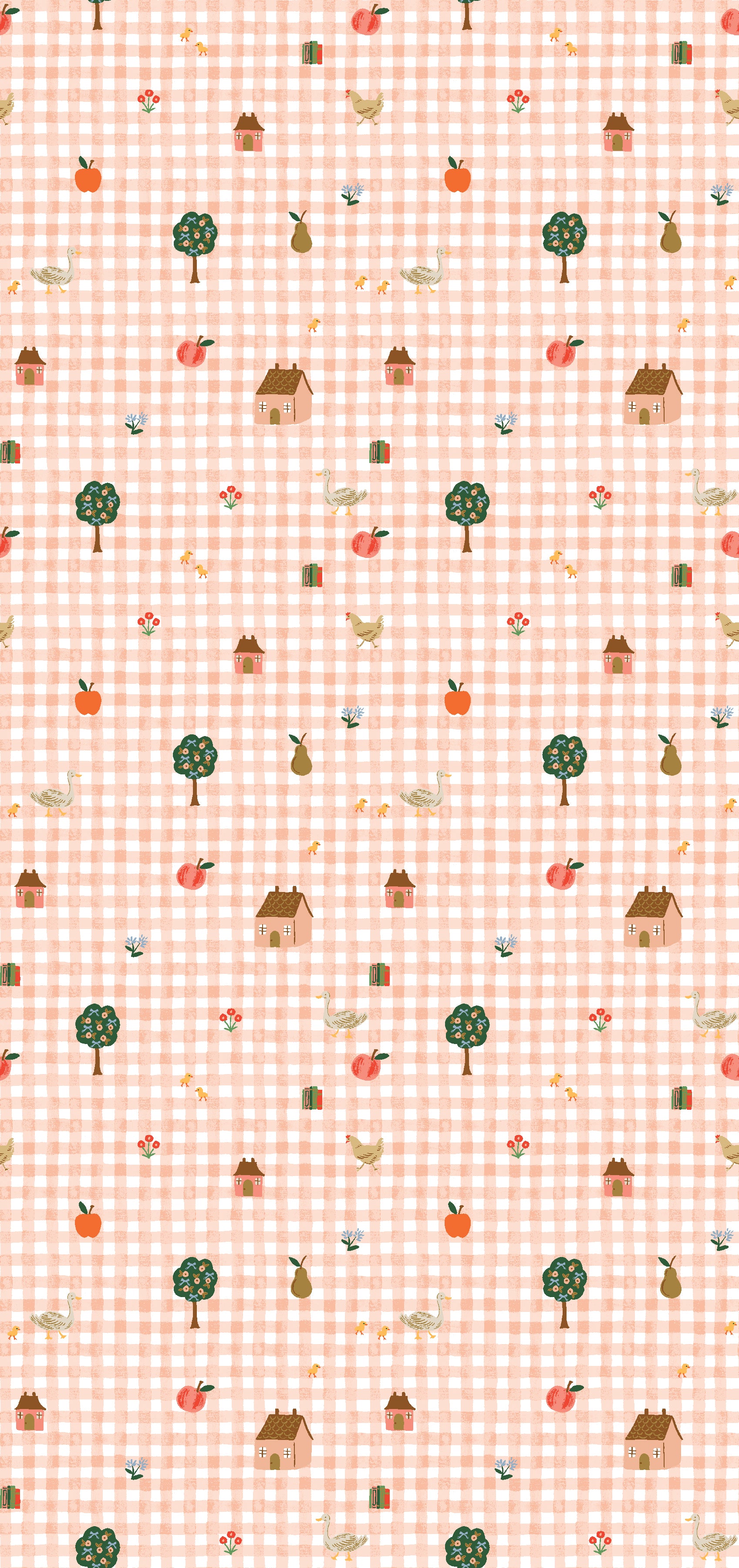 Home Sweet Home - Farmhouse Gingham in Pink | Quilting Cotton