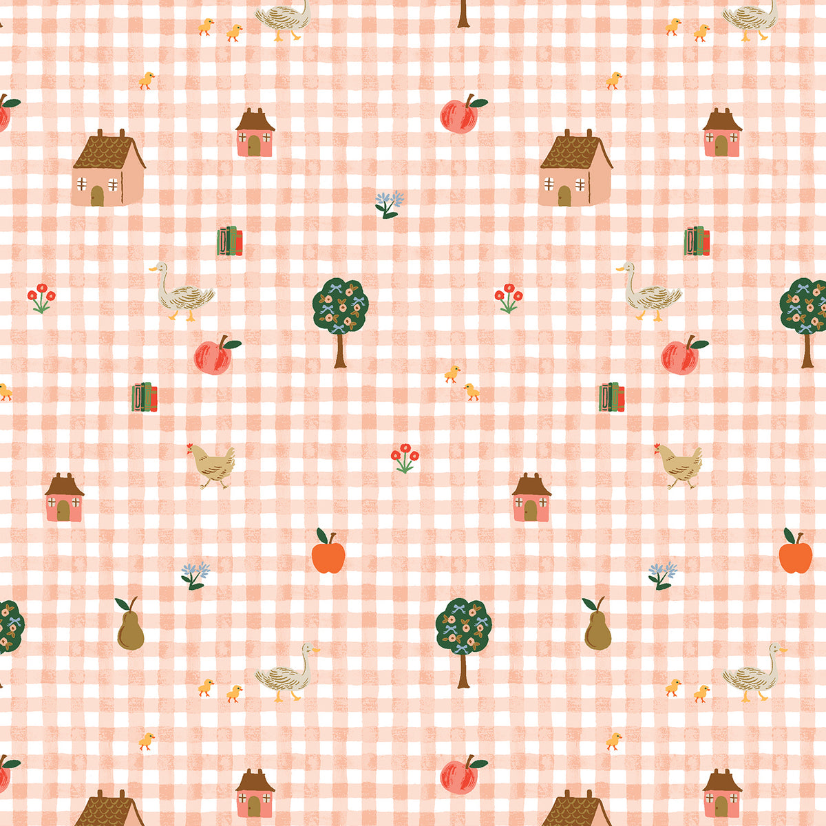 Home Sweet Home - Farmhouse Gingham in Pink | Quilting Cotton