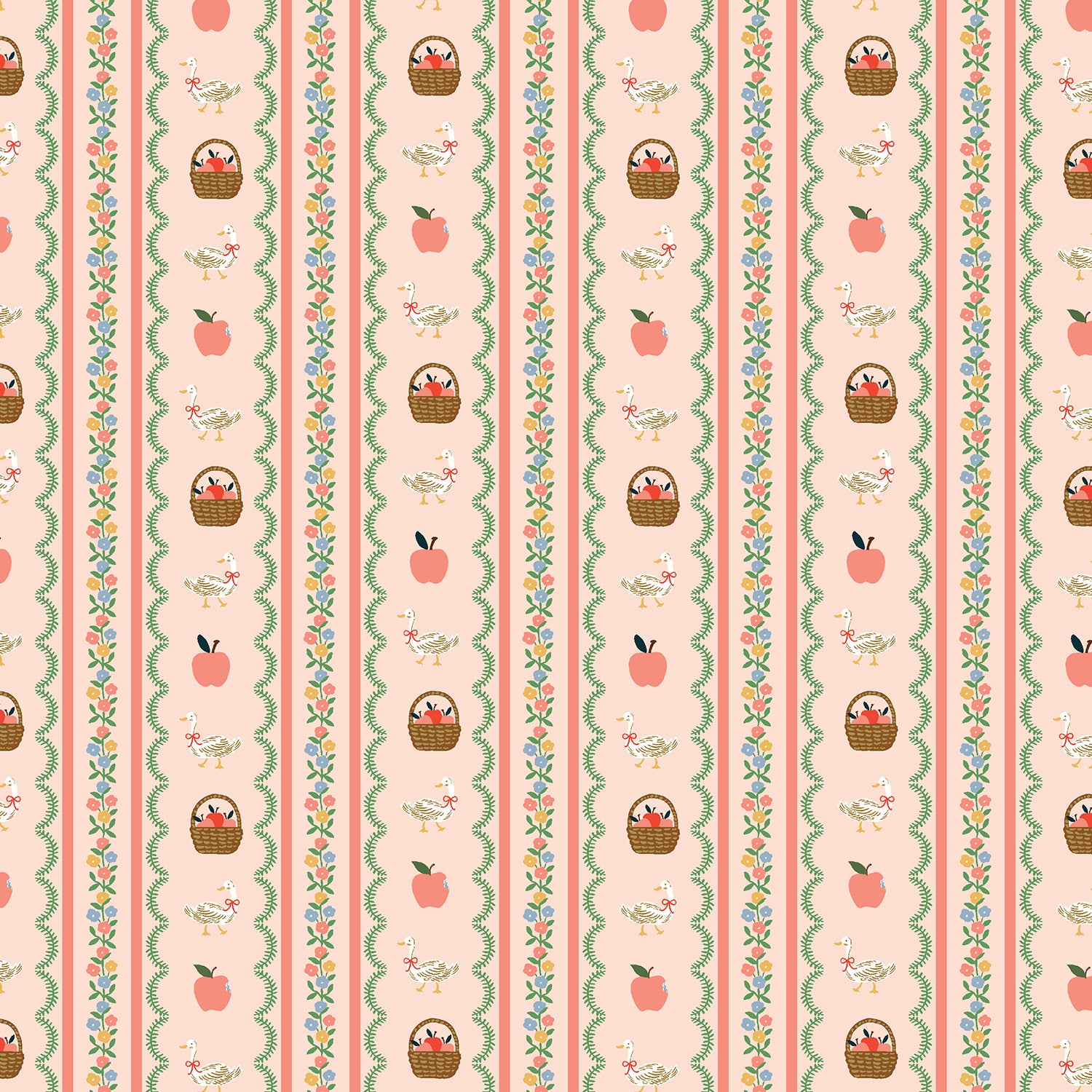 Home Sweet Home - Farmhouse Stripe in Pink | Quilting Cotton