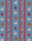 Home Sweet Home - Farmhouse Stripe in Blue | Linen Canvas