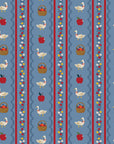 Home Sweet Home - Farmhouse Stripe in Blue | Linen Canvas