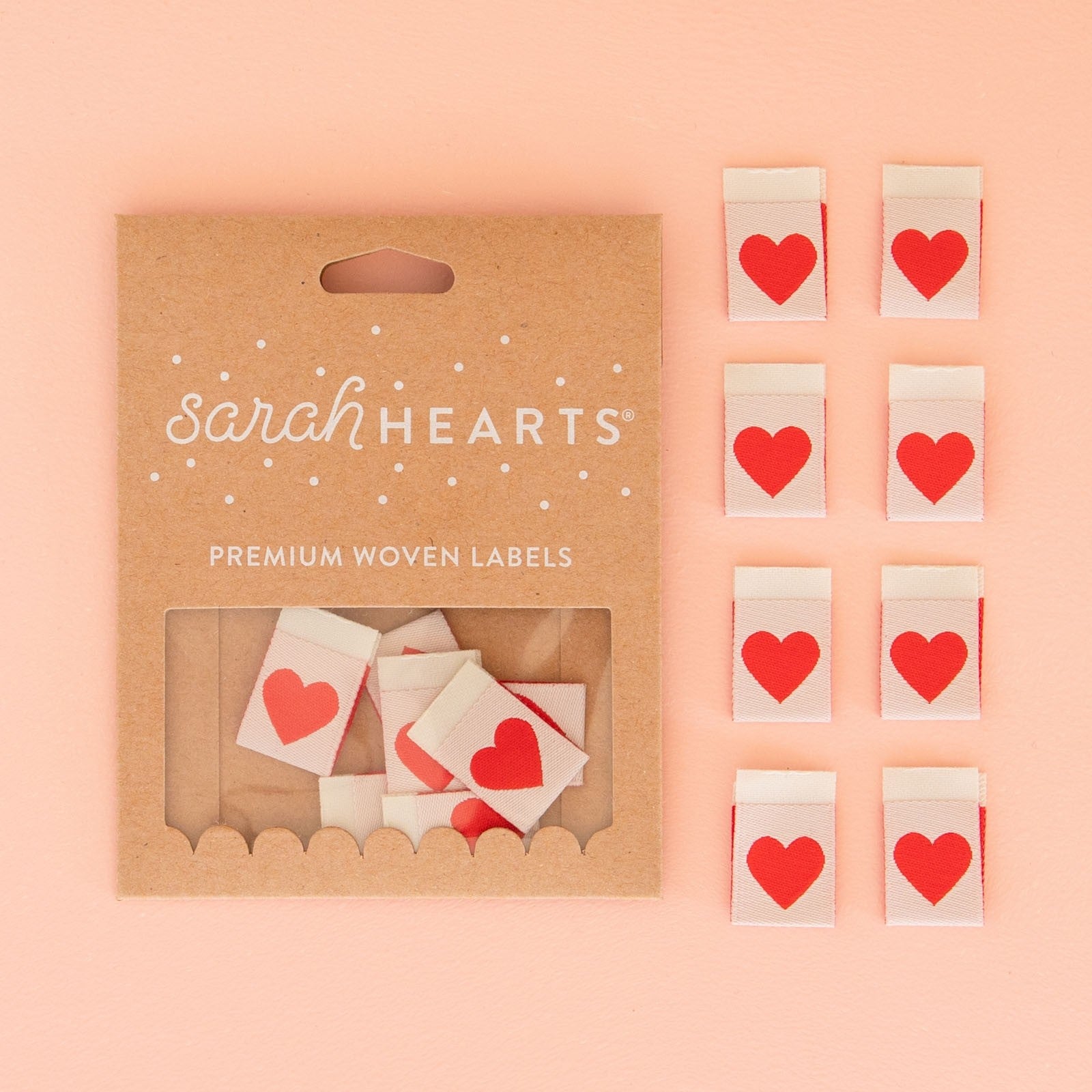 Sew In Labels - Red Heart