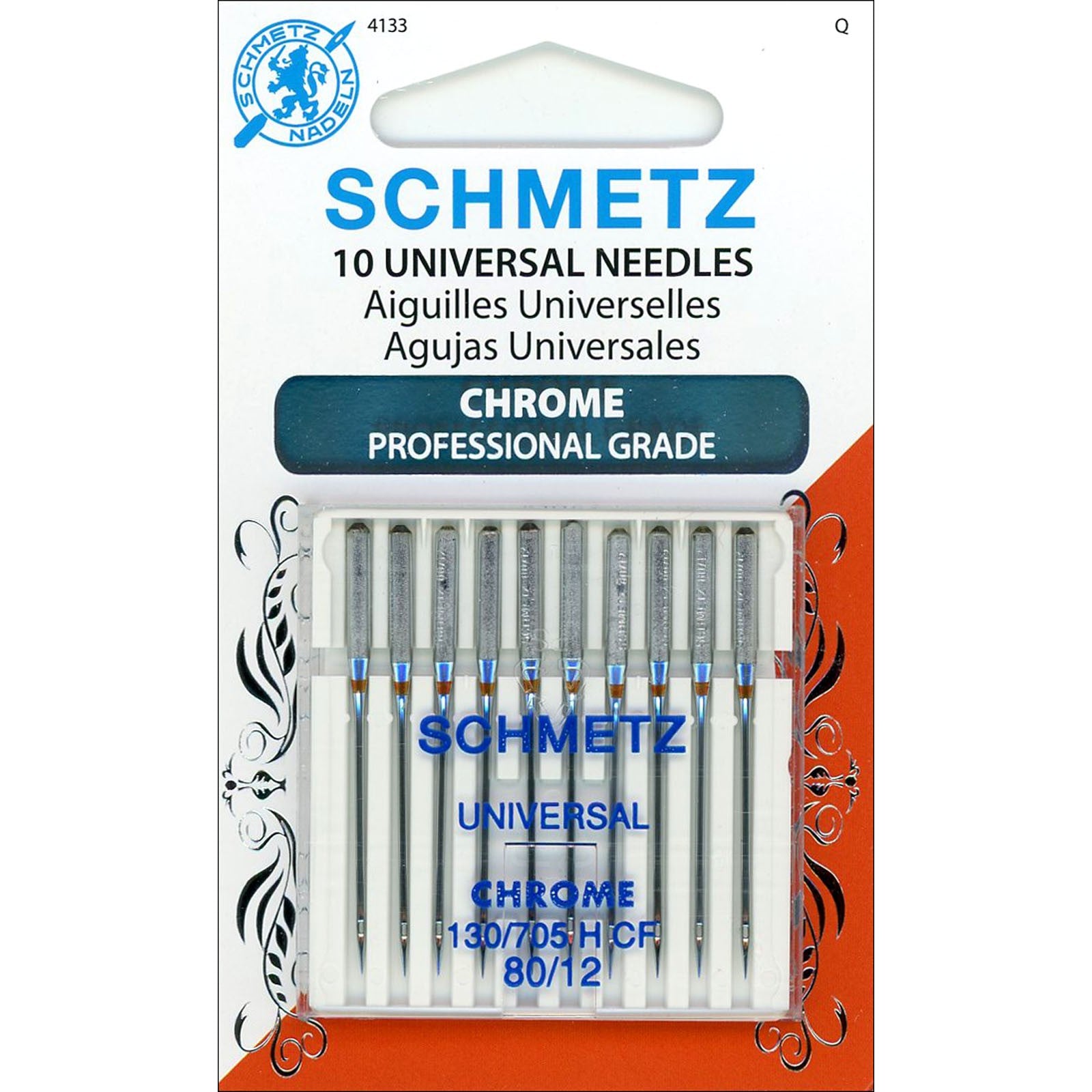 Universal Chrome Size 80/12 Pack of 10 Needles by Schmetz Professional  Grade 