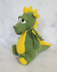 Dragon with Horn Plush Toy - 11 Inches - Green