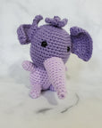Elephant Plush Toy in Purple - 5 Inches