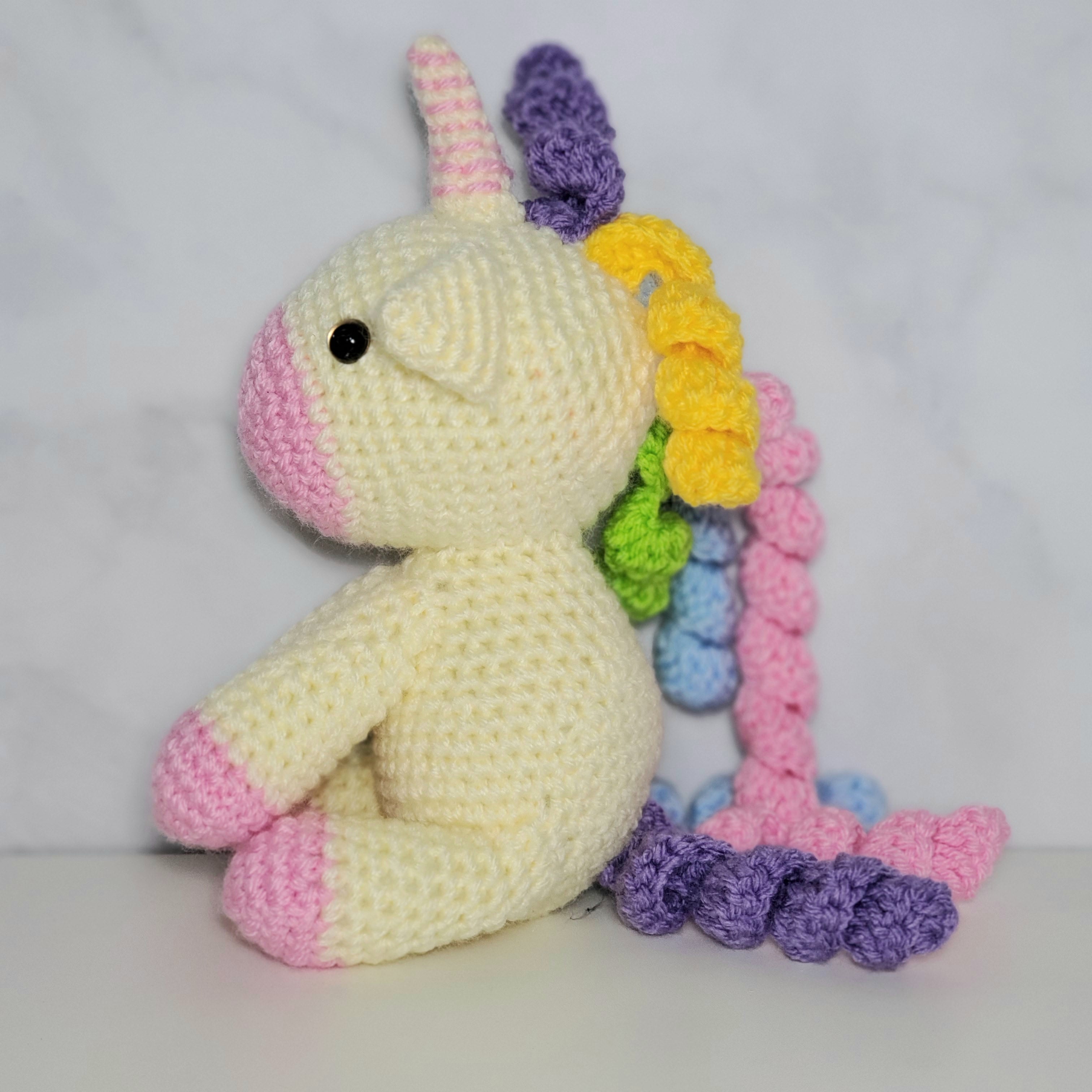 Unicorn Plush Toy - Sitting - 8 Inches