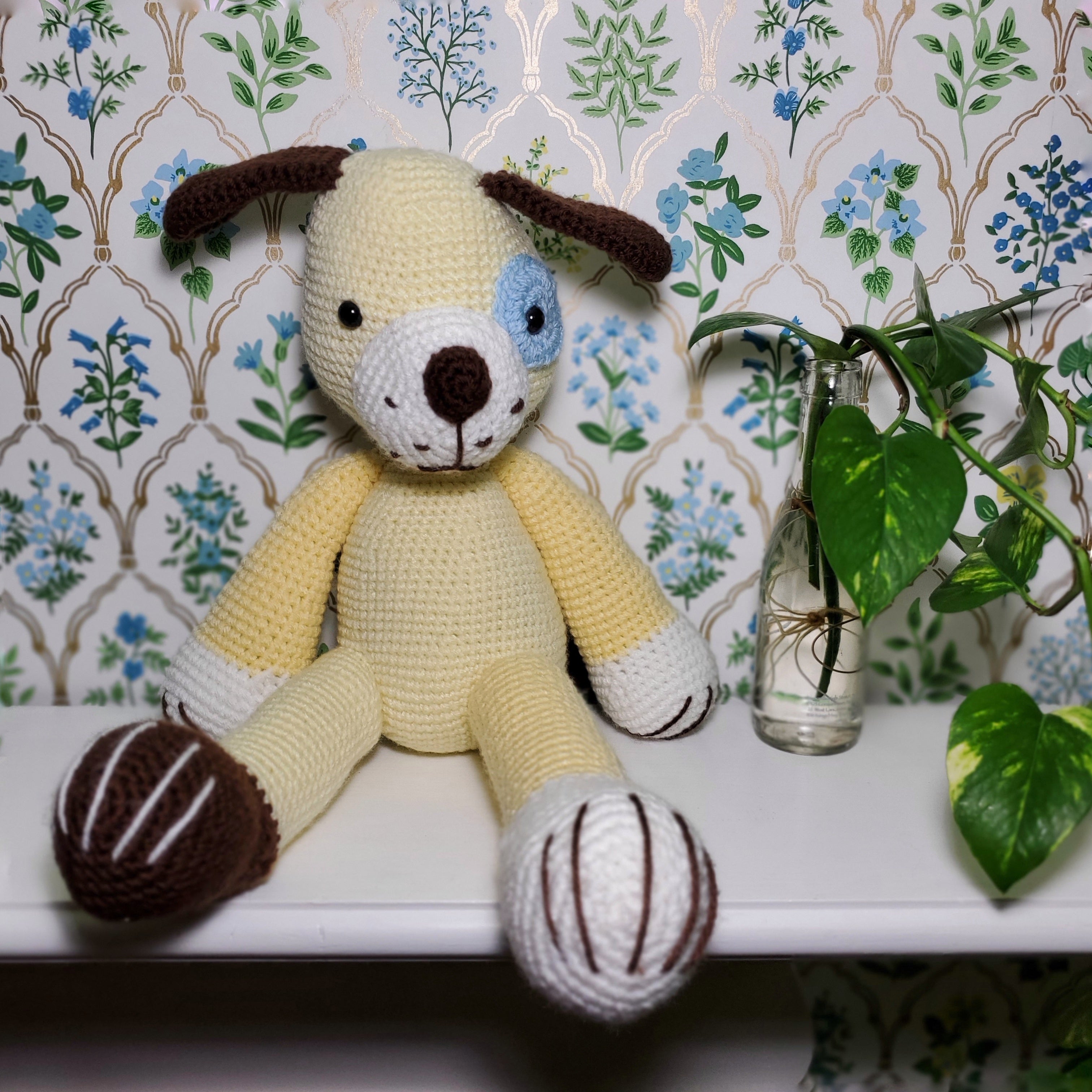 Crochet Plush Toy - Shy Puppy
