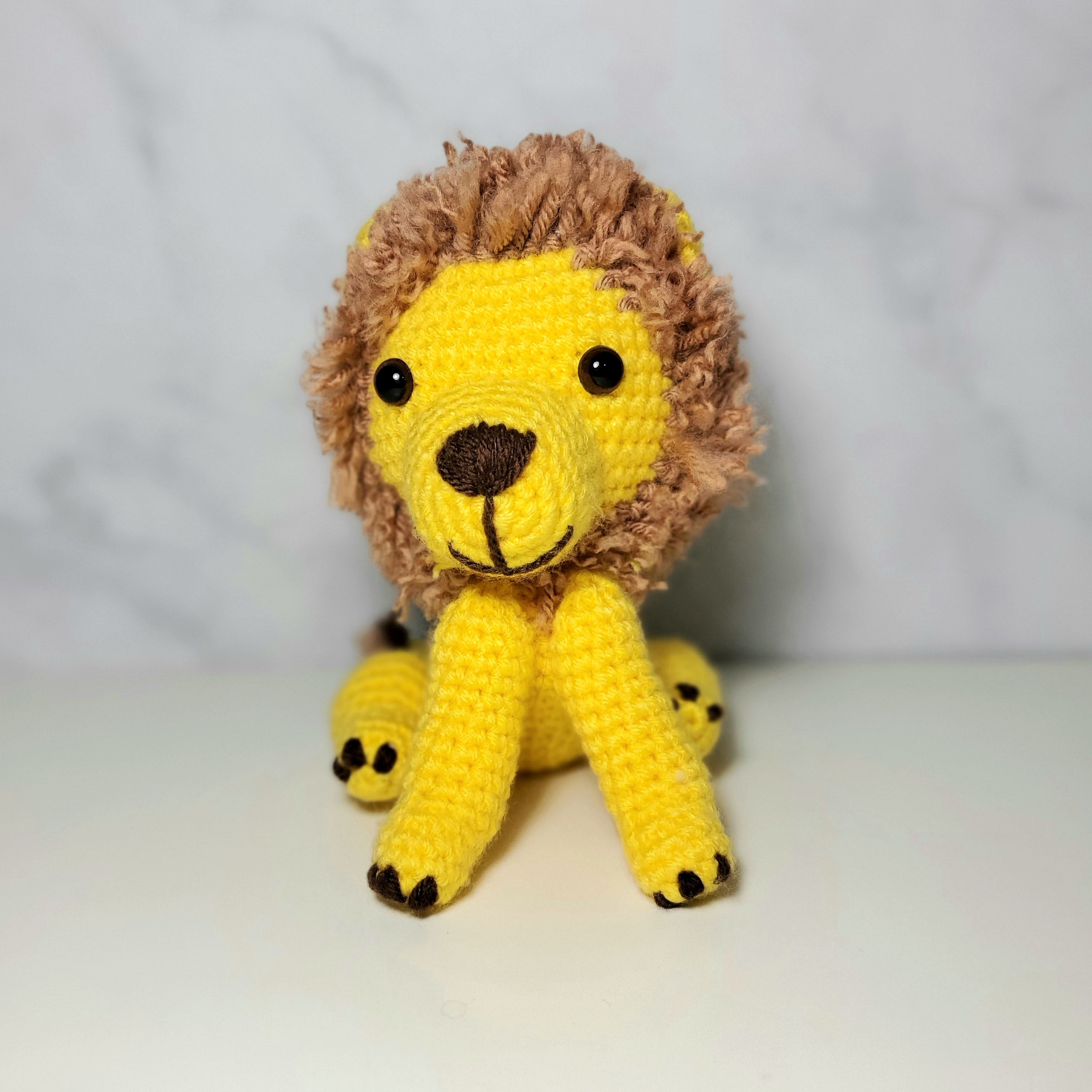 Crochet Toy - Yellow Lion