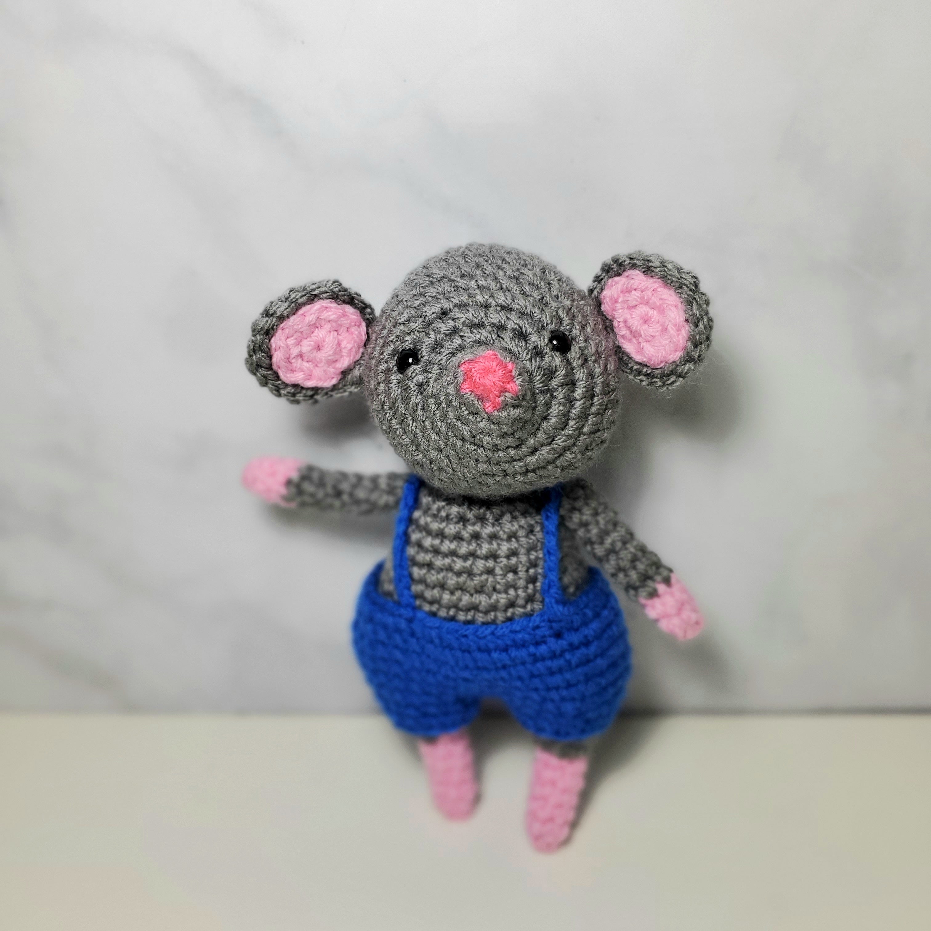 Crochet Toy - Little Mouse in Overall