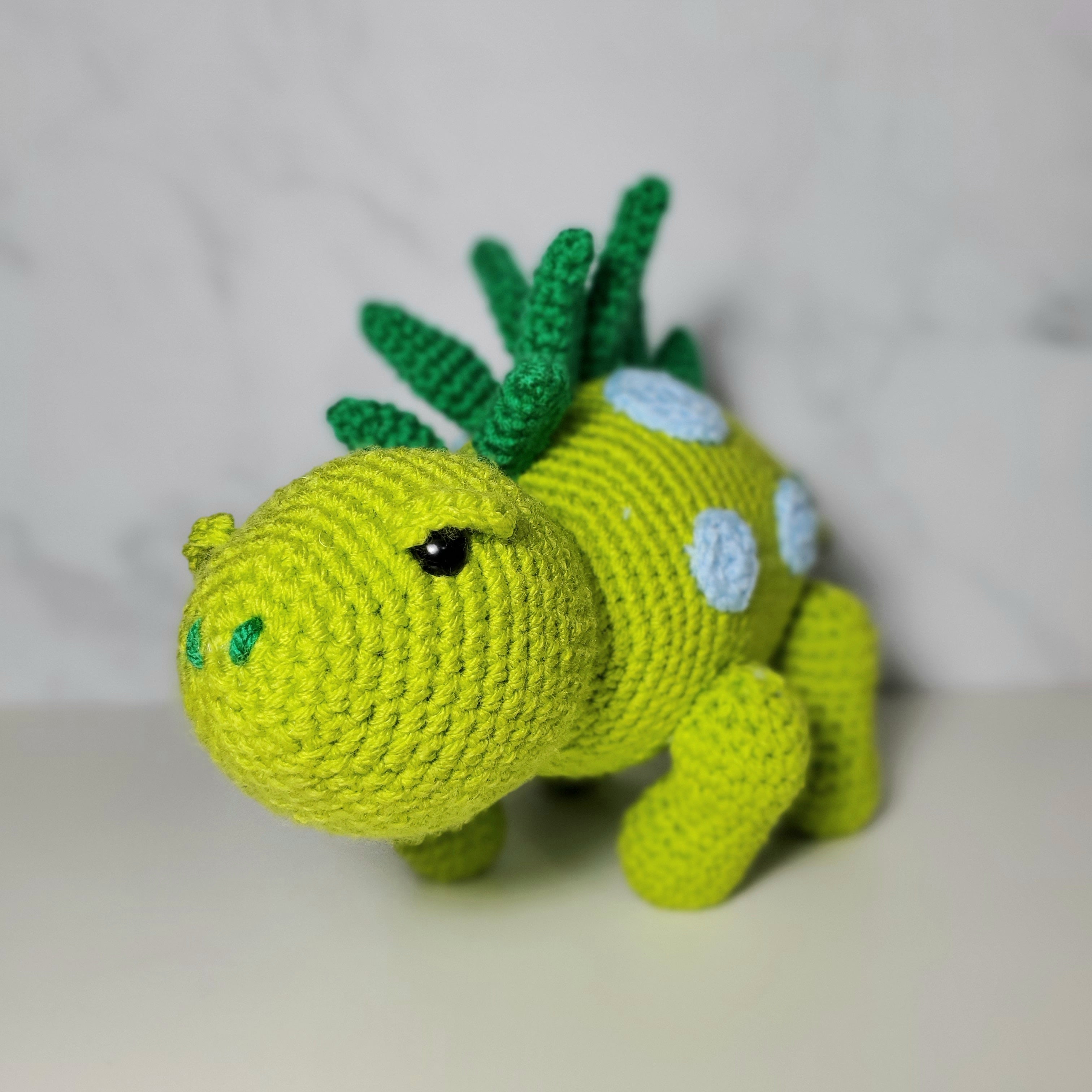 Crochet Toy - Green Stegosaurus