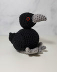 Crochet Toy - Small Black Crow