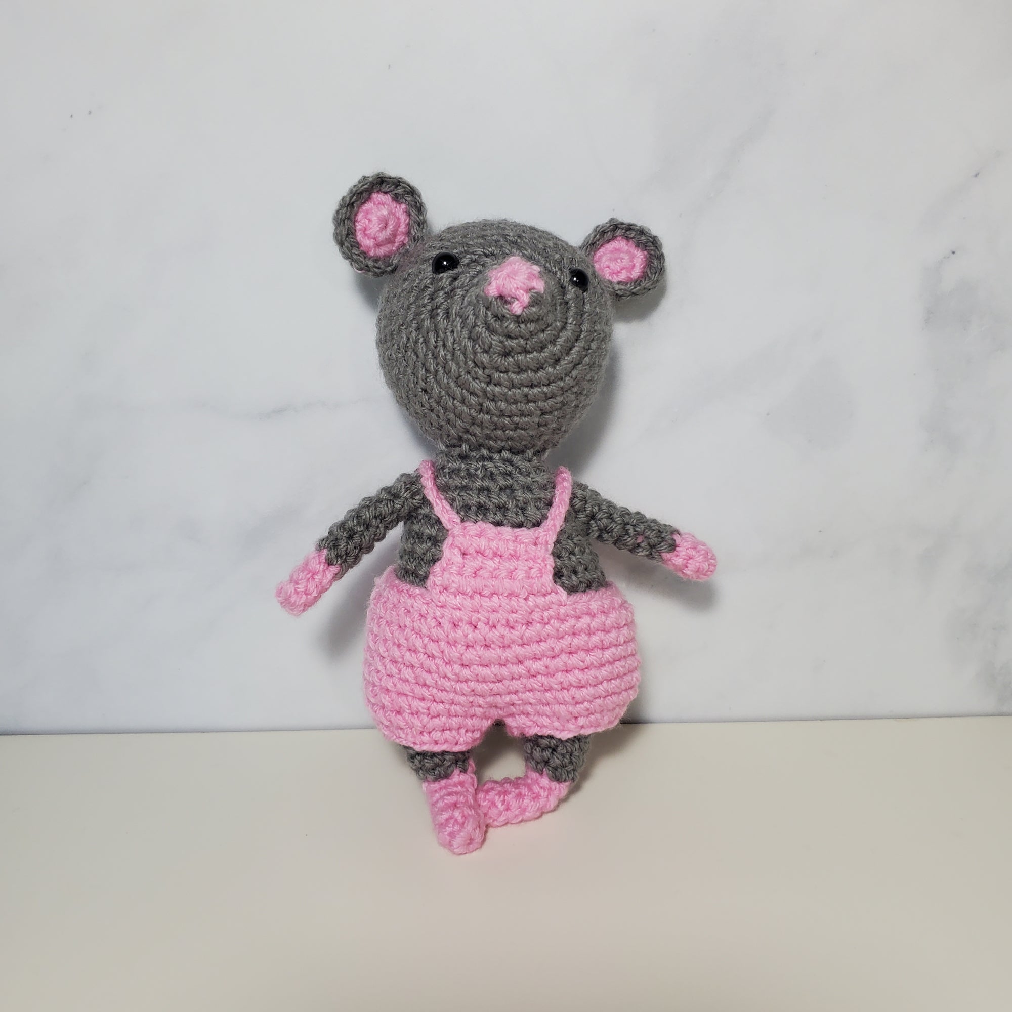 Crochet Toy - Little Mouse in Overall