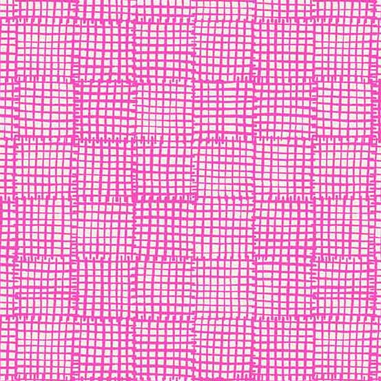 Cats &amp; Dogs - Grid in Pink - 25 INCH BOLT END