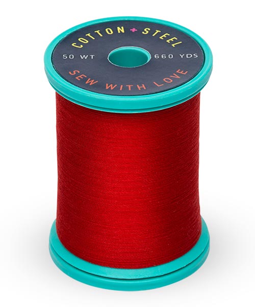 50wt Cotton Thread Spool - True Red