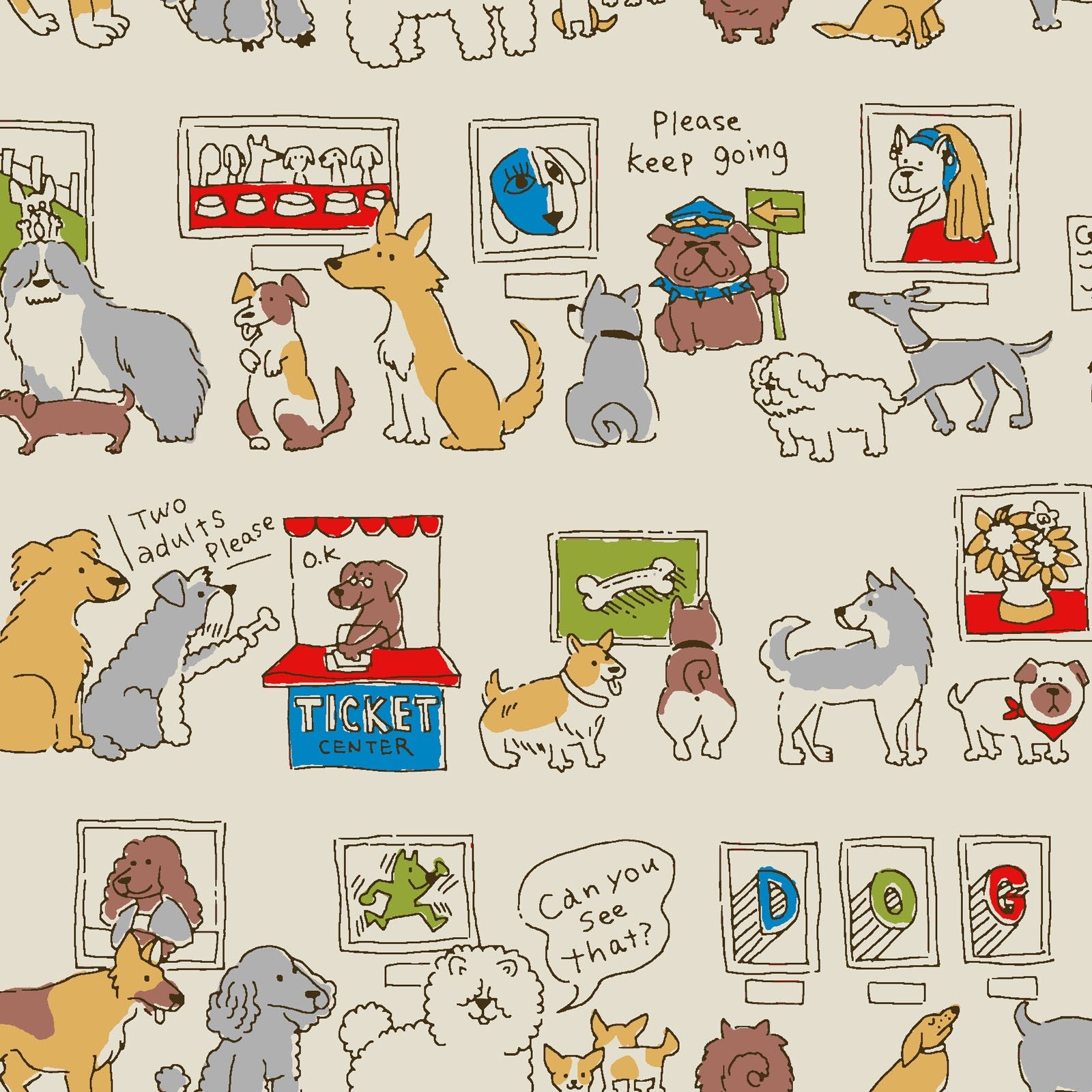 Variety Animals - Dogs at Gallery | Sheeting Cotton