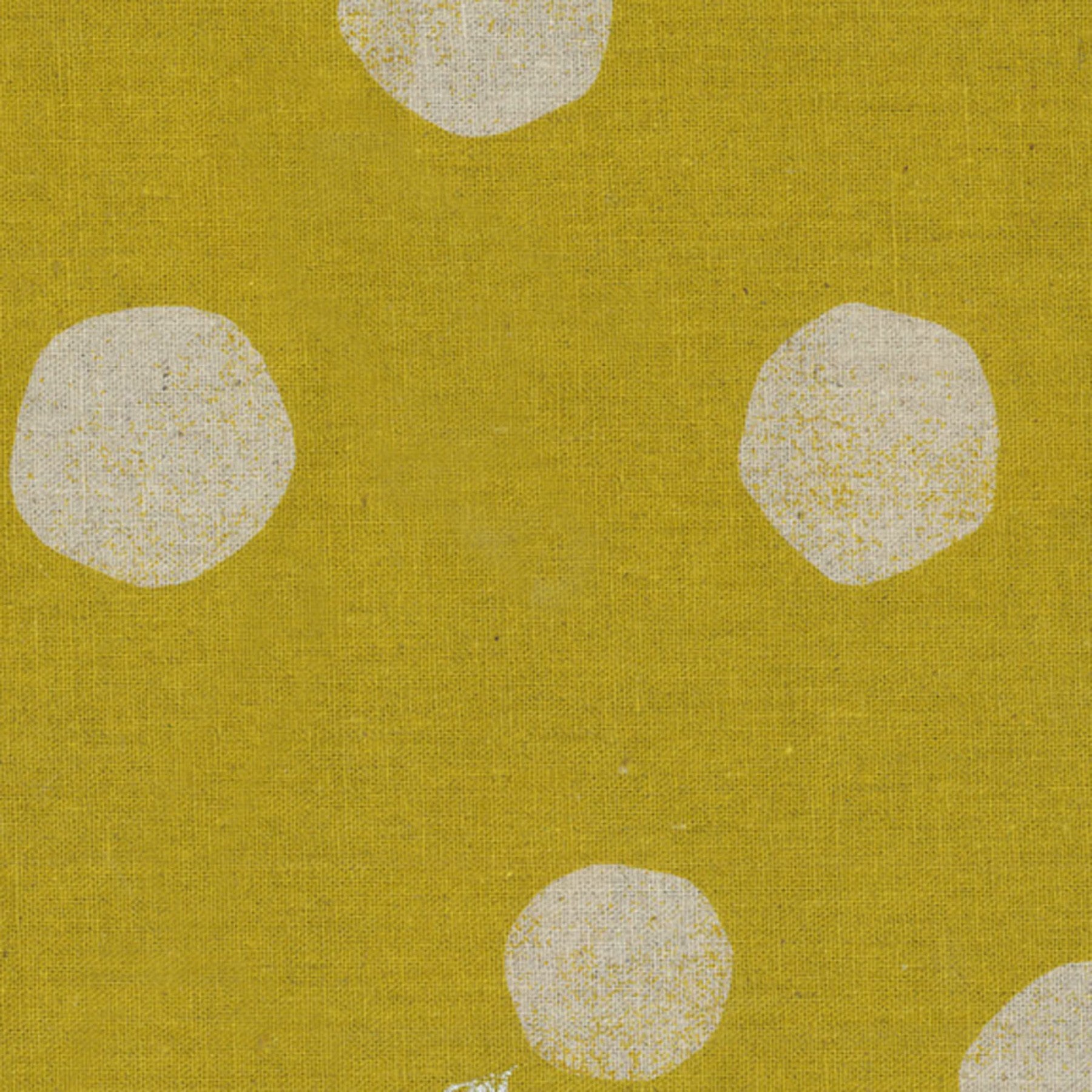 Large Dots in Mustard | Canvas