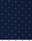 Japanese Yarn Dyed Dots in Navy | Double Gauze
