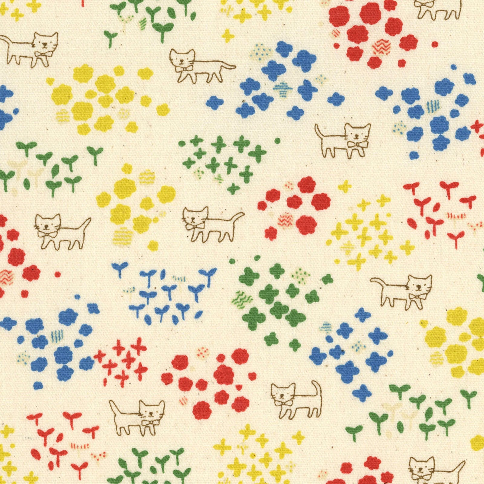 Floral Kitty | Oxford Cotton