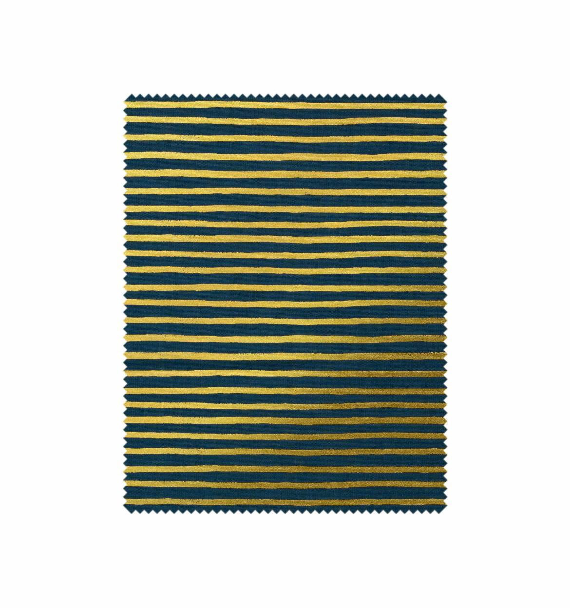 English Garden - Painted Stripes in Navy Metallic