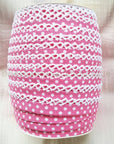 Crochet Bias Tape, Pink Polka Dot Bias Tape, Crochet Edge Bias Tape, ROSE PINK,  Binding by the Yard, Pink Double Fold Bias Tape, Zakka