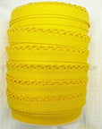 Yellow Crochet Bias Tape, Double Fold Bias Tape, Crochet Edge Bias Tape, Quilt Binding, Lace Bias Tape, BUMBLE BEE YELLOW Picot Bias Tape