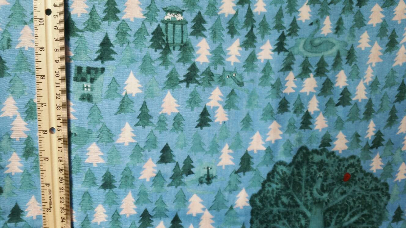 Blue Christmas Fabric 