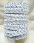 Gray Gingham Crochet Double Fold Bias Tape, Gray Picot Bias Tape, Bias Tape Double Fold, Bias Tape Crochet Edge, Bias Tape by the Yard, Lace