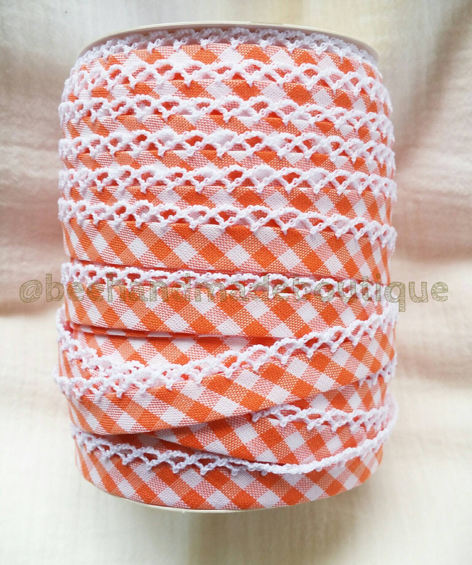Orange Crochet Trim 