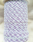 Picot Crochet Lace Edge Double Fold Bias Tape Binding Trim Purple Gingham Tape Color Crochet BTY