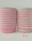 Crochet Edge Bias Tape, Picot Bias Tape, Red Stripe Bias Tape, Red Quilt Binding, Christmas Binding, Crochet Trim , Candy Stripe Bias Tape