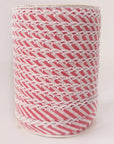 Crochet Edge Bias Tape, Picot Bias Tape, Fuschia Pink Stripe Bias Tape, Pink Quilt Binding, Crochet Lace Trim , Candy Stripe Picot Bias Tape