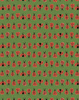 Ladybugs Green Fabric 