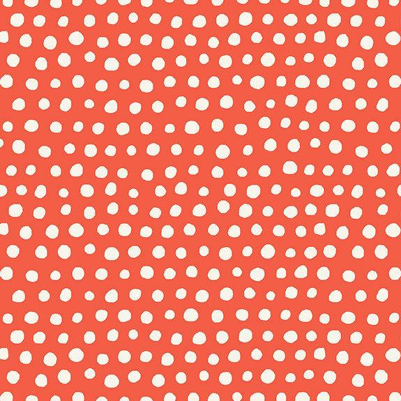 Red Polka Dot Organic Cotton Poplin 