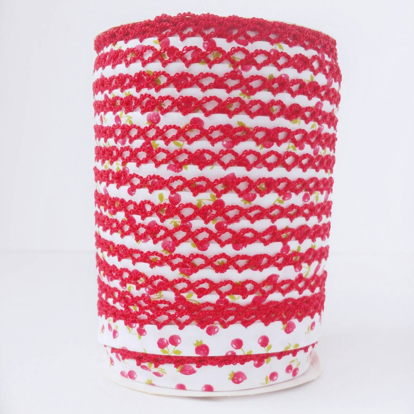 Red Crochet Bias Tape 