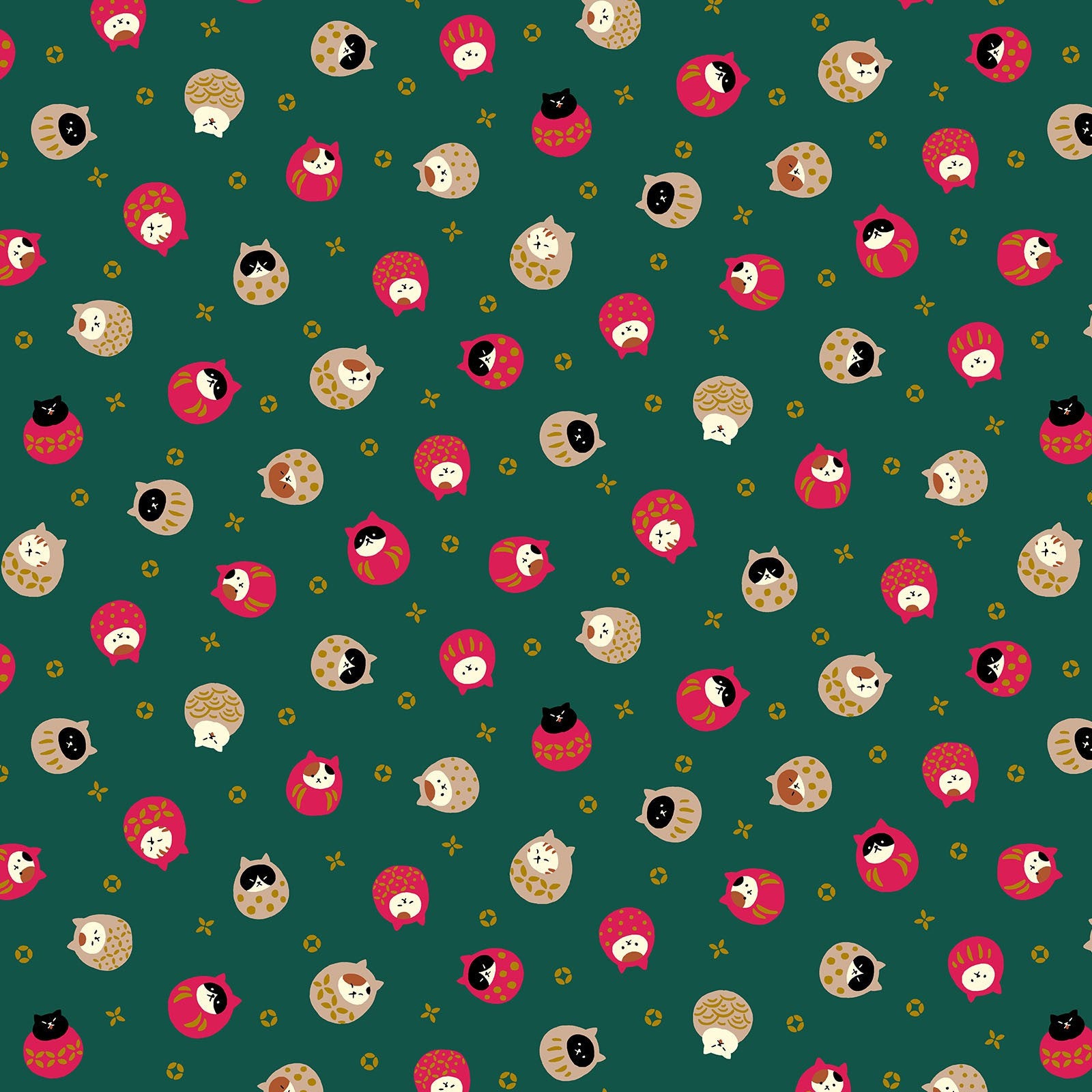 Christmas Cat Fabric 