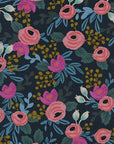 Menagerie - Rosa Floral in Navy | Canvas