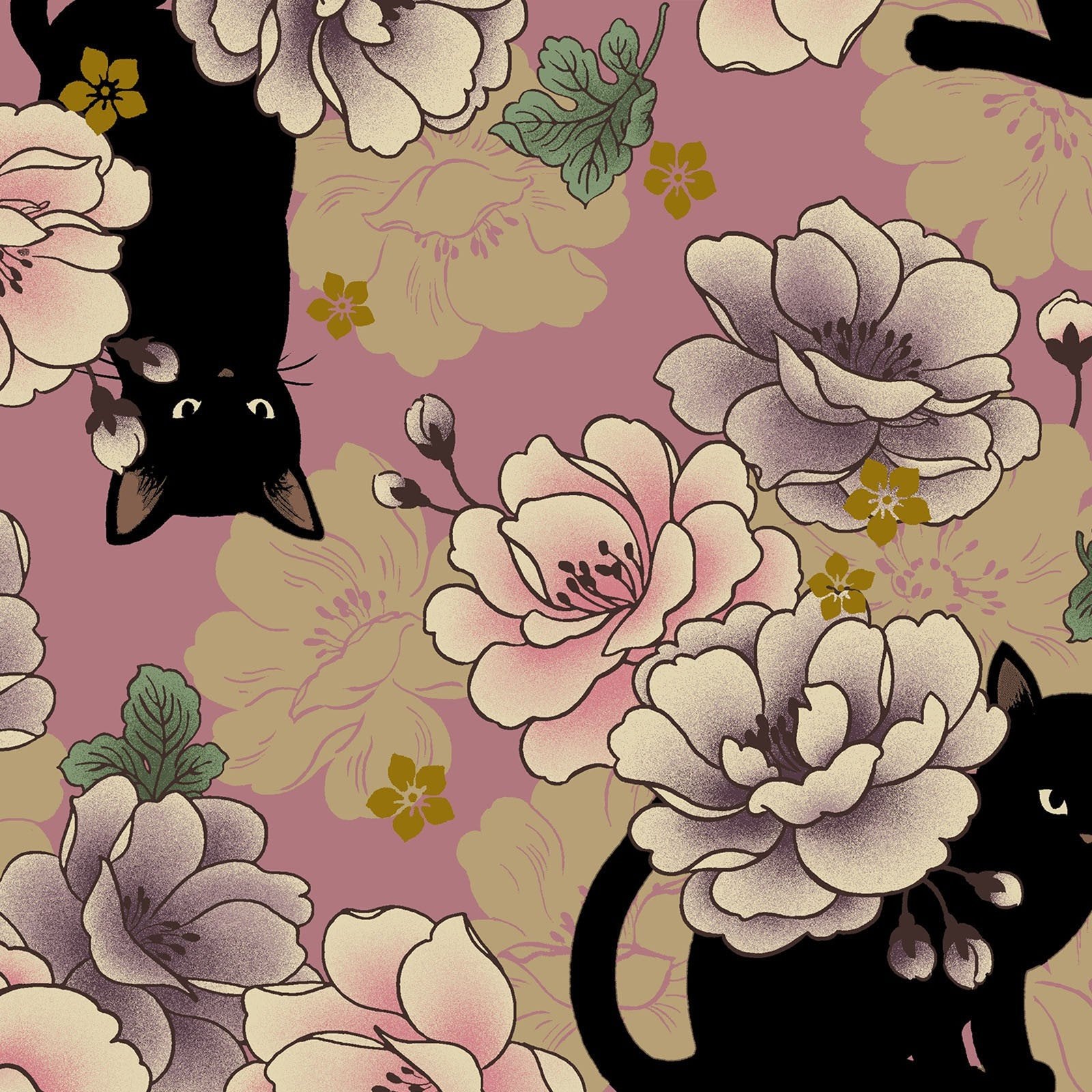 Quilt Gate Neko Cat Fabric 